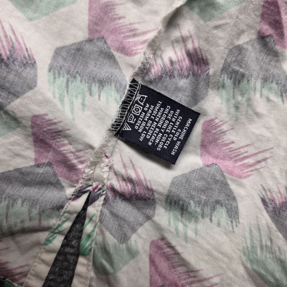 MBX Premium Goods Mens XL Short Sleeve Button Up Shirt Abstract Geometric Print